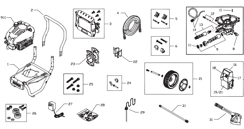 Craftsman Pressure Washer 020370-0 Parts